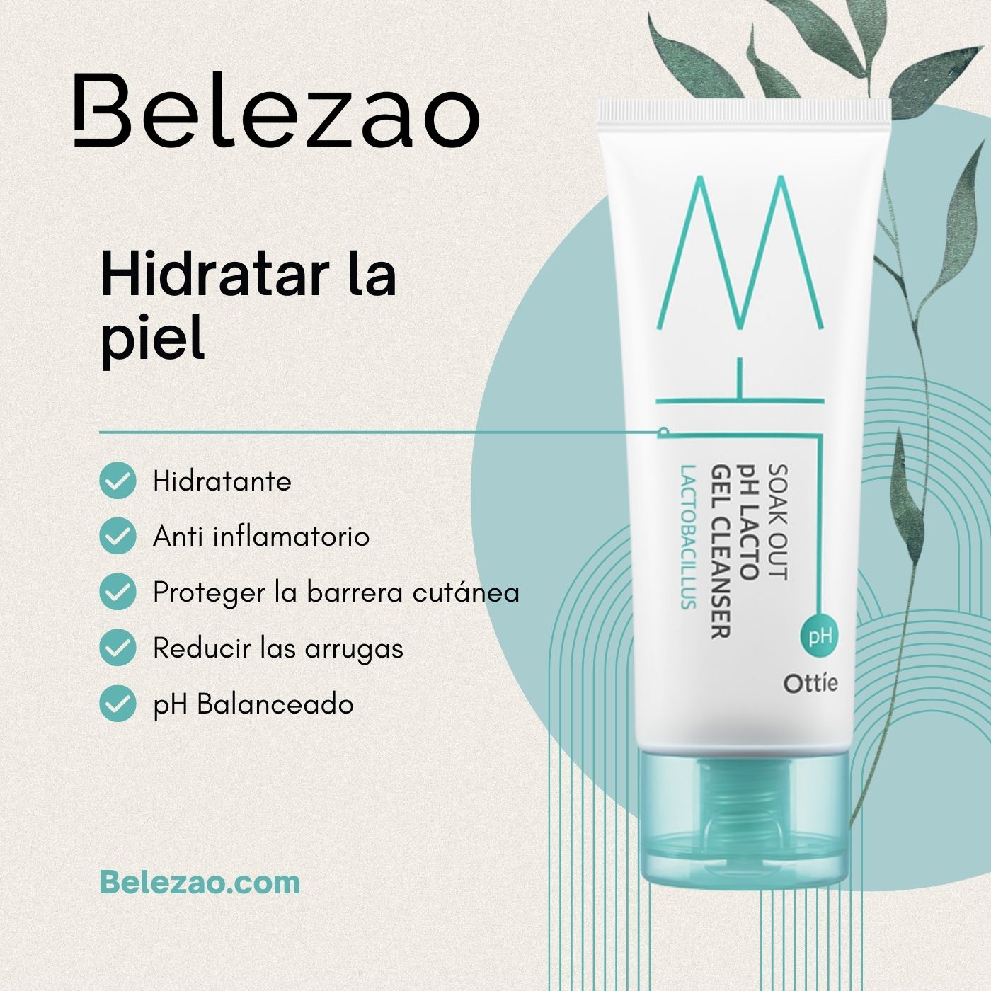 Gel Cleanser con lacto PH de Ottie