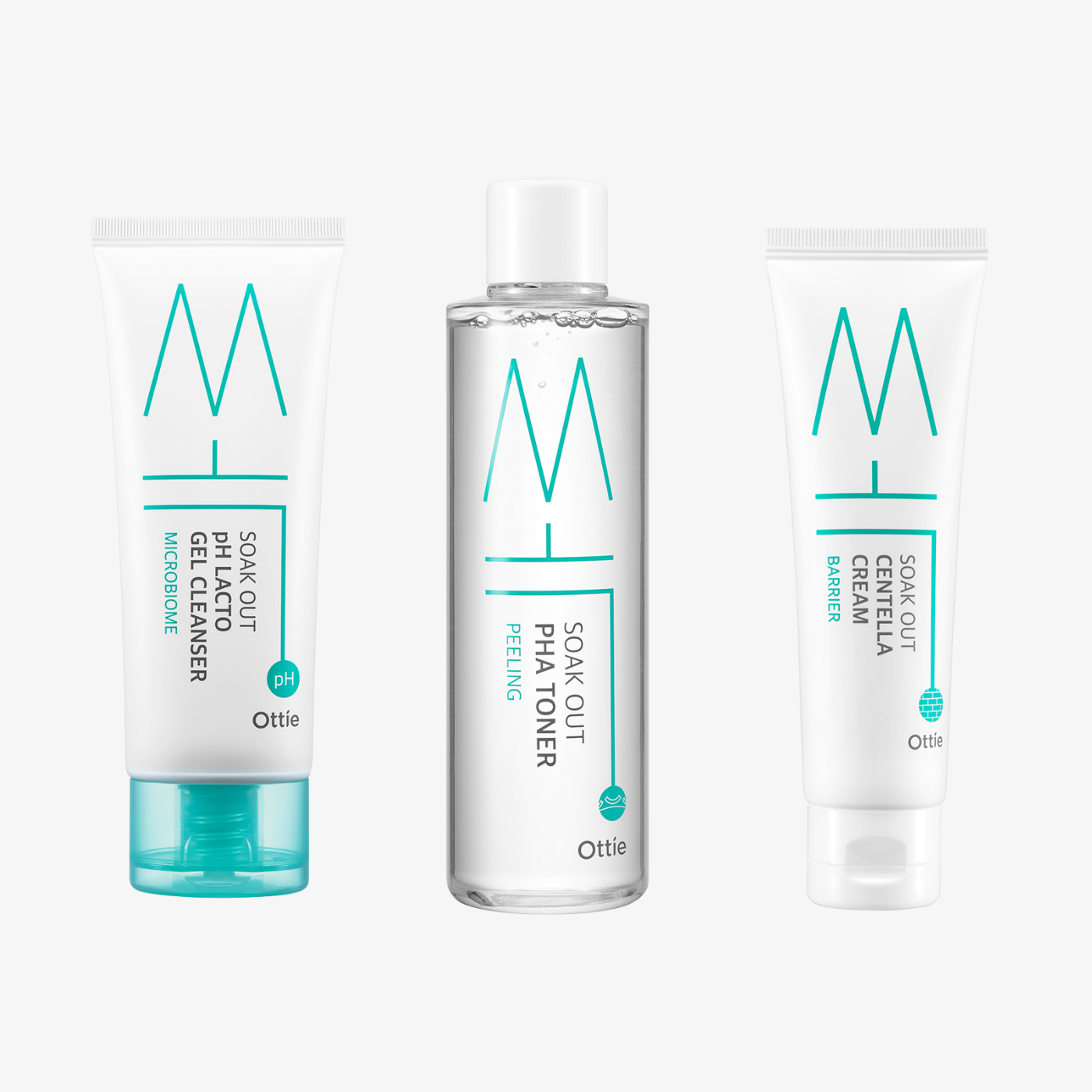 Kit Skincare Ottie con Centella Asiática - Transforma tu Piel en 3 Simples Pasos