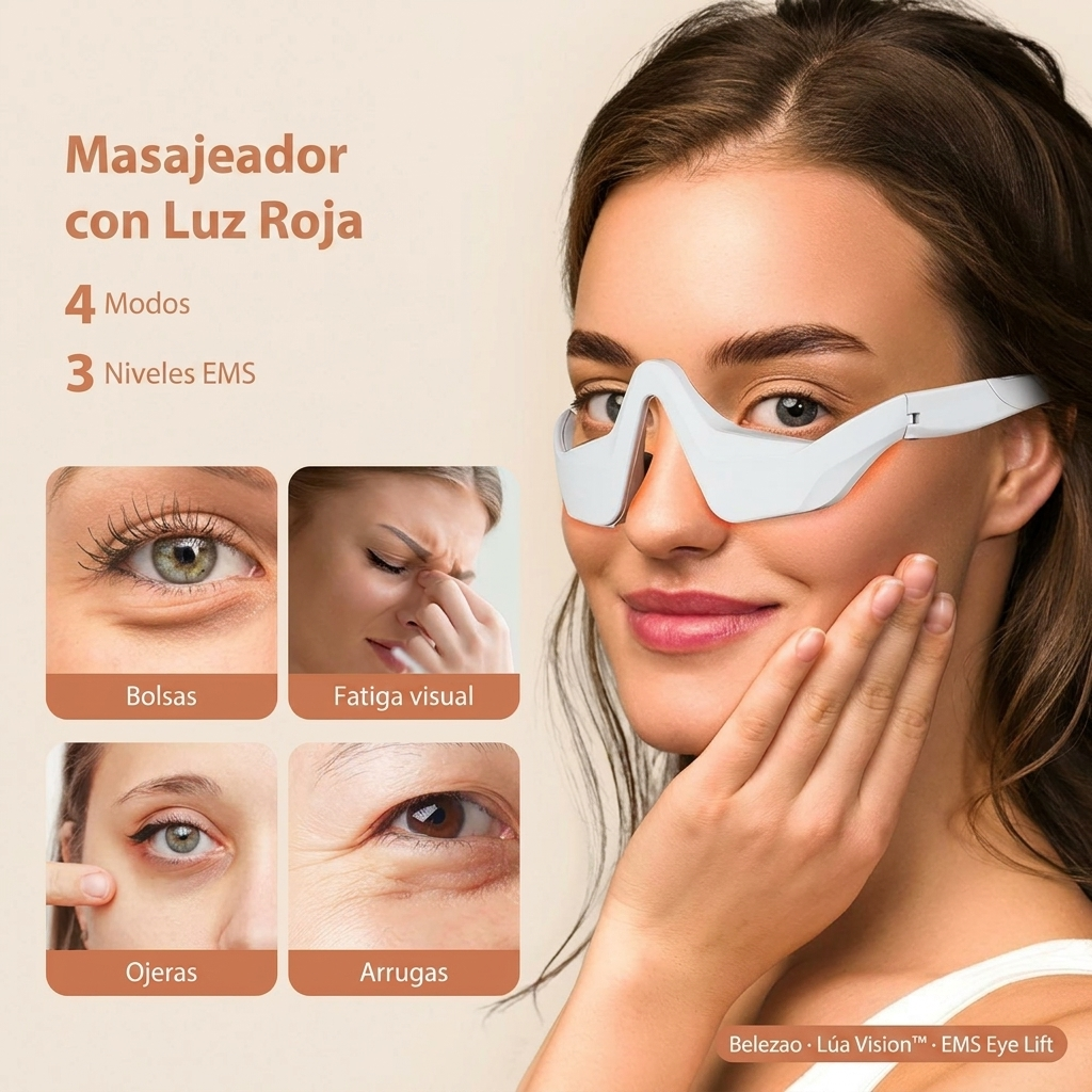 LiftEye Pro™ — Masajeador EMS Antiojeras con Luz Roja