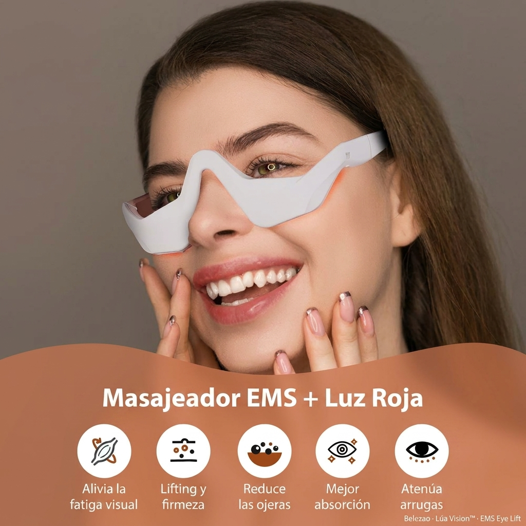 LiftEye Pro™ — Masajeador EMS Antiojeras con Luz Roja
