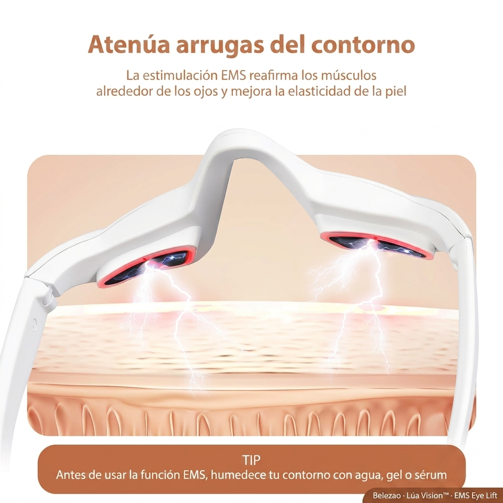 LiftEye Pro™ — Masajeador EMS Antiojeras con Luz Roja