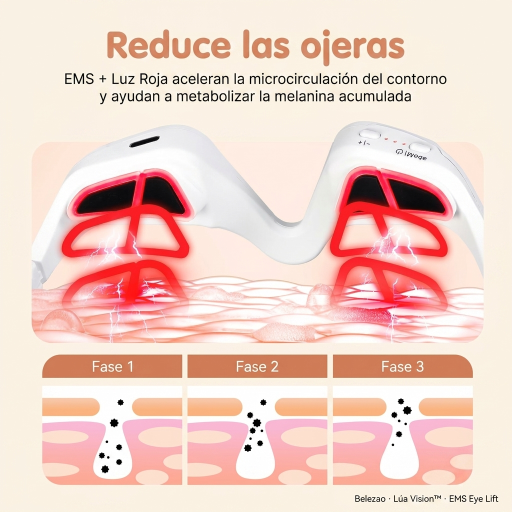 LiftEye Pro™ — Masajeador EMS Antiojeras con Luz Roja