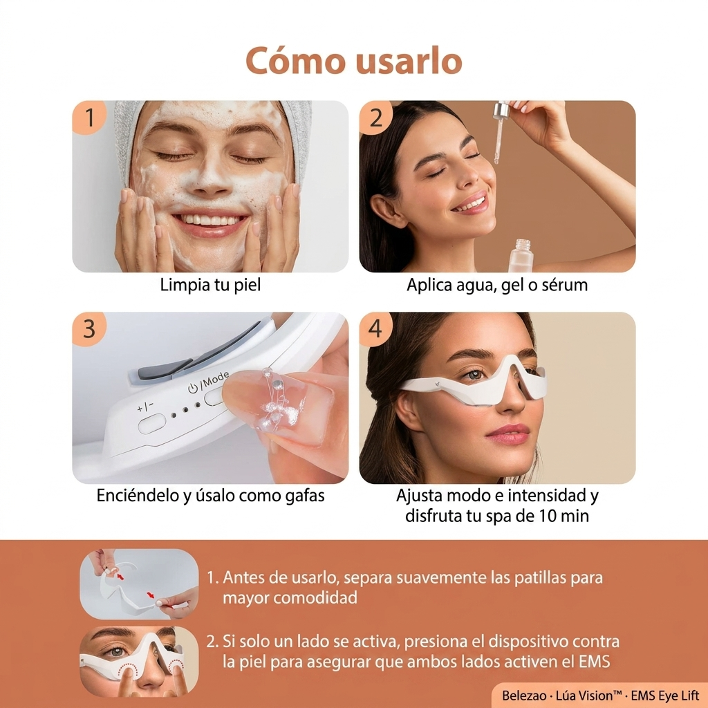 LiftEye Pro™ — Masajeador EMS Antiojeras con Luz Roja