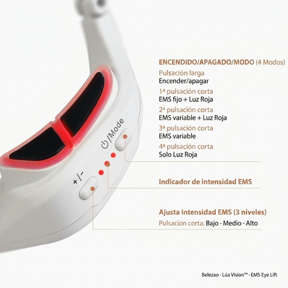 LiftEye Pro™ — Masajeador EMS Antiojeras con Luz Roja