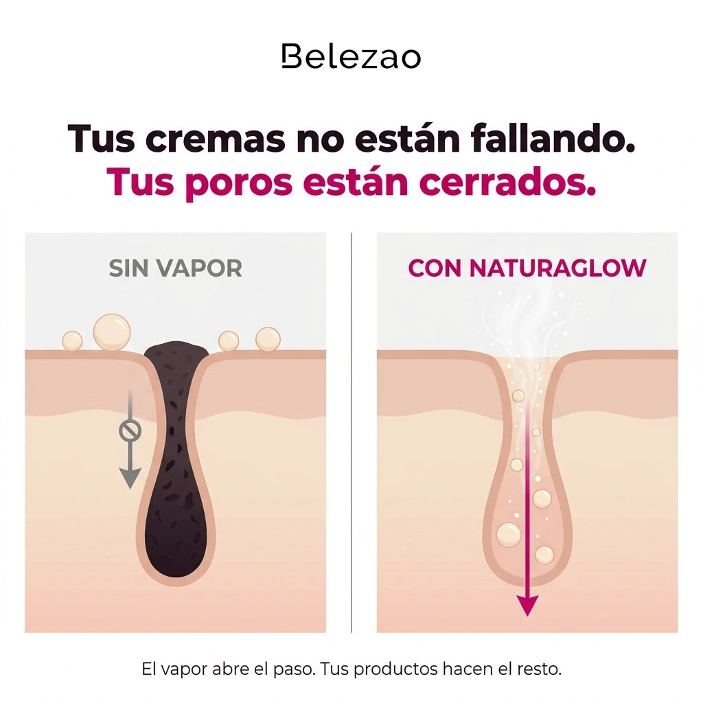 Tus cremas no estan fallando, tus poros estan cerrados: comparacion con y sin vapor