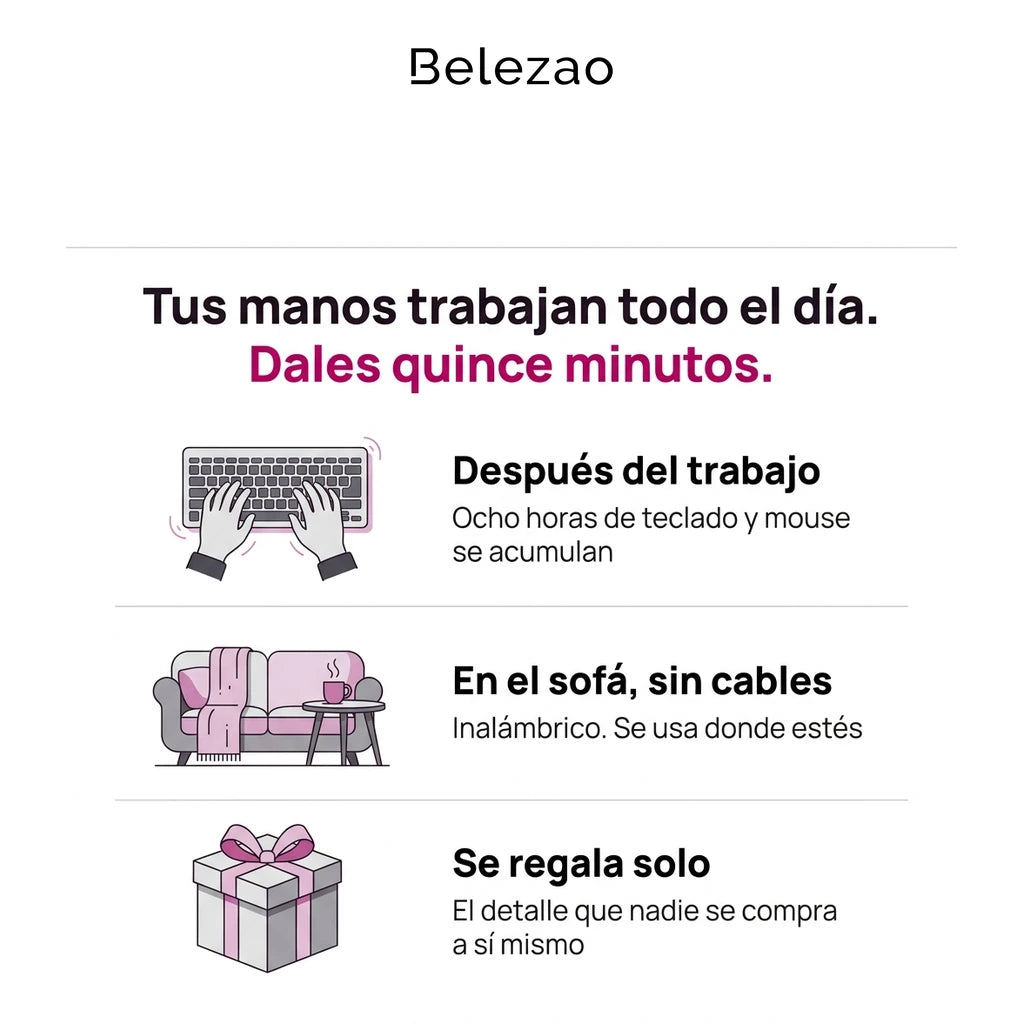 Tres momentos para usarlo: trabajo, sofá y regalo