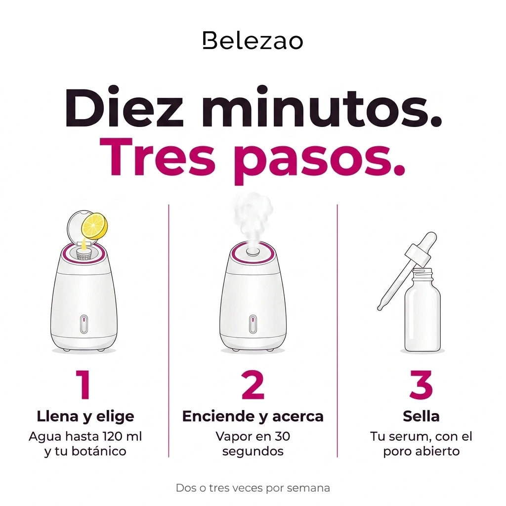 Como se usa en tres pasos