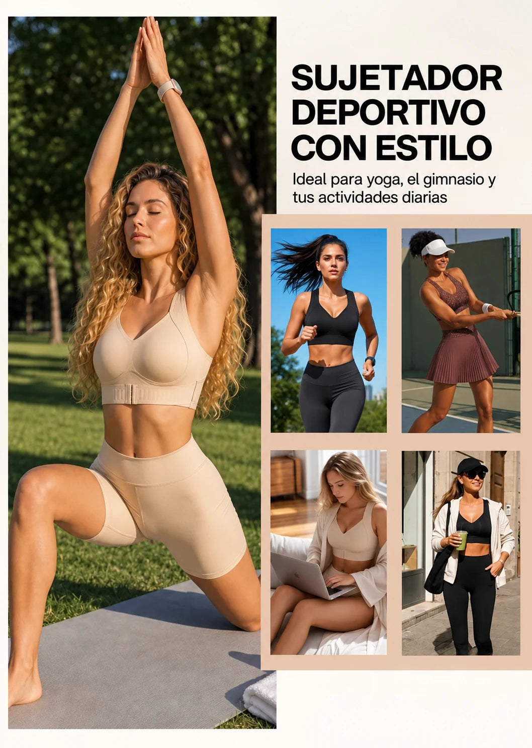 El brasier en el gimnasio, en yoga y en el día a día