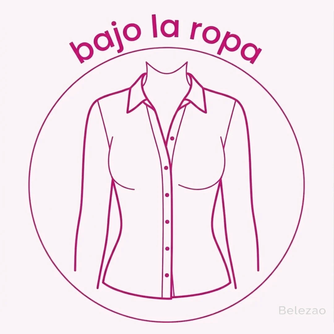 Ilustración de una blusa cayendo lisa sobre la cintura