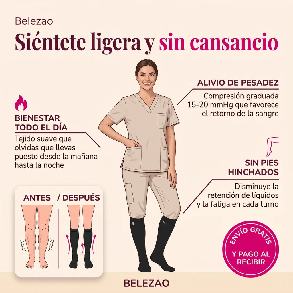 Alivio de pesadez, bienestar todo el dia y sin pies hinchados