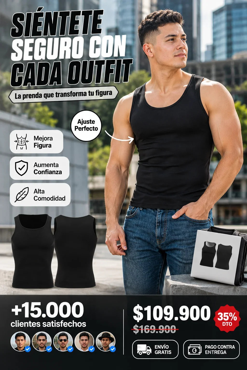 Camiseta de compresión para hombre, moldeadora